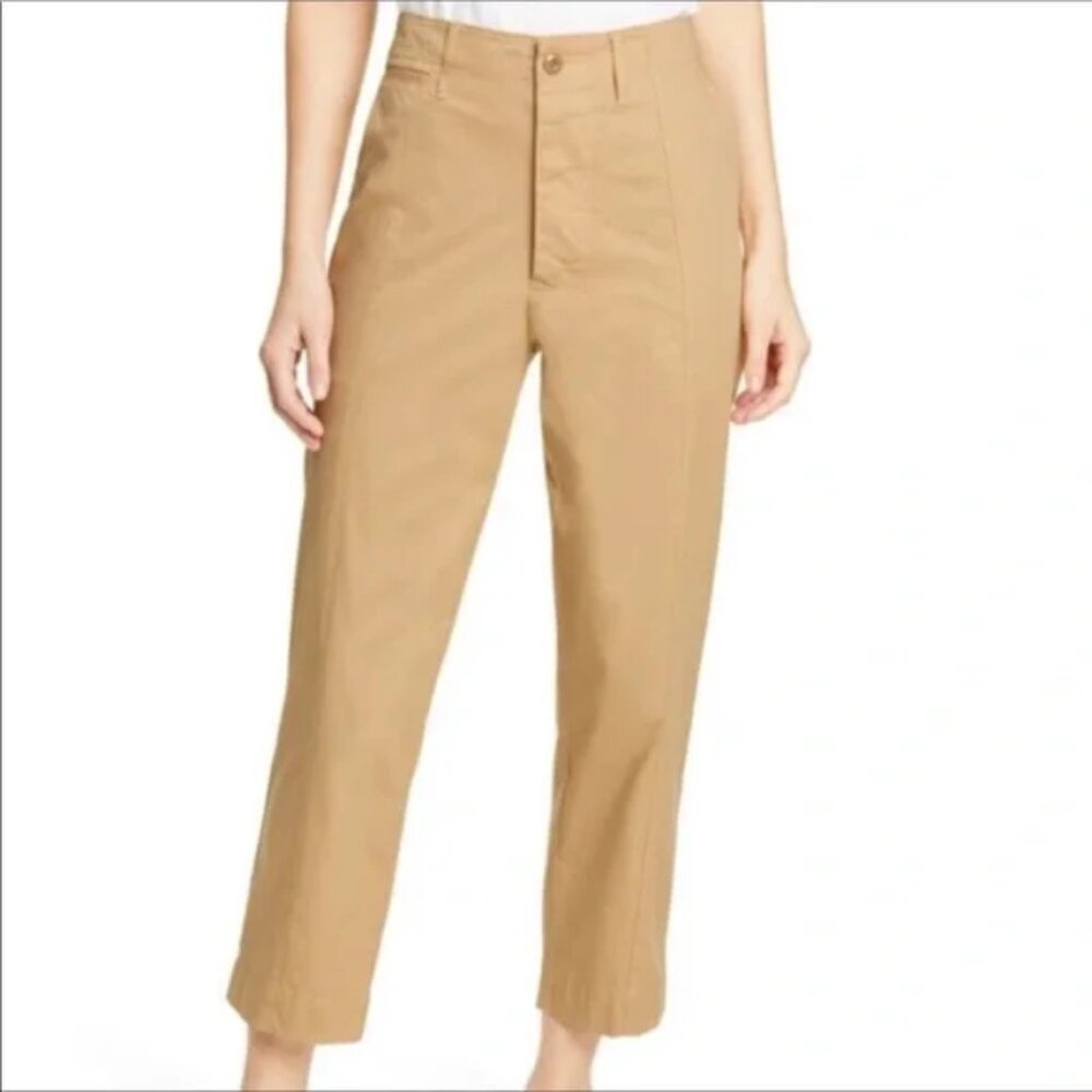 Alex Mill Officer Ankle Pants Womens Size 6 Khaki Button Fly Career Minimalist‎